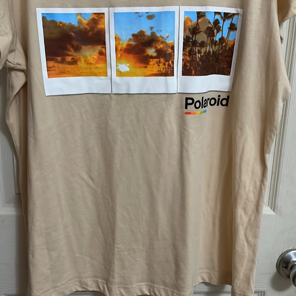 Polaroid graphic short sleeve tee shirt women’s peach size 2X NEW - Picture 6 of 8